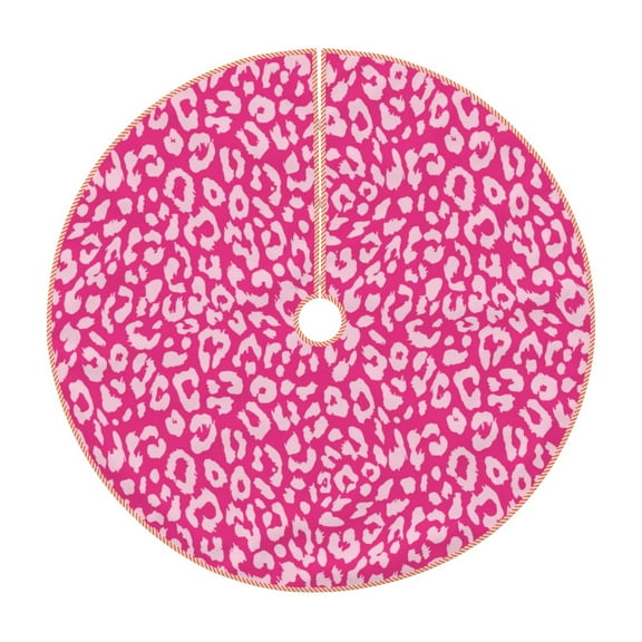 Disketp Leopard Christmas Tree Skirt, Christmas Tree Decorations, Christmas Decor, Tree Mat Decoration(30-48IN)-30"