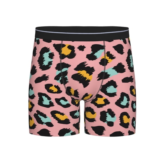 Disketp Leopard Men's Boxer Briefs Men’s Underwear Boxer Briefs for Men