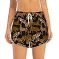 thumbnail image 1 of Disketp Leopard Print Print Women's Shorts Workout Shorts for Athletic Gym Running Shorts with Phone Pockets Large, 1 of 8