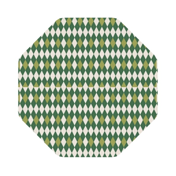 Disketp Light Green Squares Funny Coasters,4 Pcs Leather Coasters With Holder, Perfect Housewarming Hostess Gifts,Protect Furniture From Water Marks Scratch And Damage