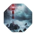 thumbnail image 1 of Disketp Lighthouse In A Stormy Sea Funny Coasters,6 Pcs Leather Coasters With Holder, Perfect Housewarming Hostess Gifts,Protect Furniture From Water Marks Scratch And Damage, 1 of 9