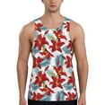 thumbnail image 1 of Disketp Lilies Flowers Men's Workout Tank Tops Sleeveless Gym Shirt Quick Dry Fitness Bodybuilding Sleeveless T Shirt-3X-Large, 1 of 7