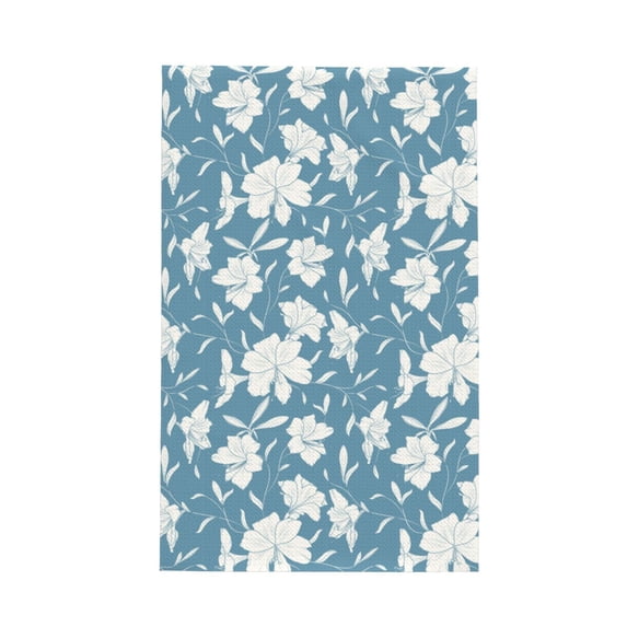 Disketp Lilies Flowers Waffle Weave Kitchen Dish Cloth,Super Absorbent Kitchen Dish Towels 16*26 Inches for Dish Rags Washing Dishes, Drying Dishes