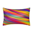 thumbnail image 1 of Disketp Lines Multicolored Rainbow Satin Pillowcase For Hair And Skin - Satin Pillow Cases Standard Size 20x30 Inches With Zipper,Gifts For Women Men, 1 of 8