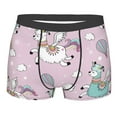 thumbnail image 1 of Disketp Llama Unicorn And Rainbow Men'S Boxer Briefs,Soft And Breathable Cotton Underwear With Comfortflex Waistband, 1 of 8