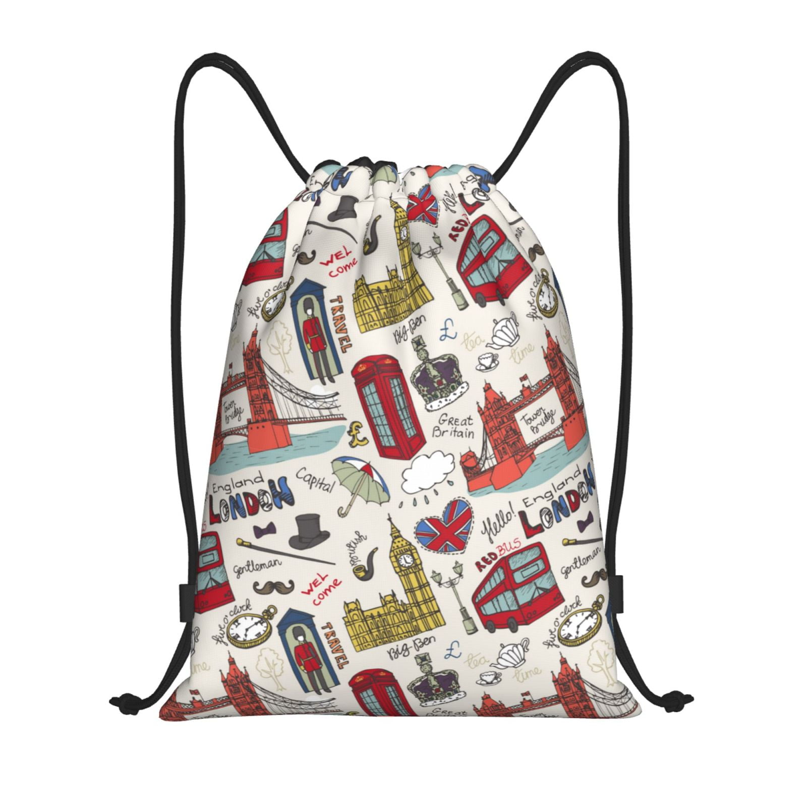 Disketp London Landmark1 Drawstring Backpack Drawstring Gym Bags Draw