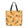 thumbnail image 1 of Disketp Love Carrot Canvas Tote Bag,Women Shoulder Bag Crossbody Handbag with Zipper Closure, 1 of 6