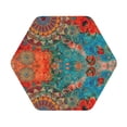 thumbnail image 1 of Disketp Mandala Colorful 1 Funny Coasters,4 Pcs Leather Coasters With Holder, Perfect Housewarming Hostess Gifts,Protect Furniture From Water Marks Scratch, 1 of 9
