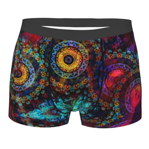 Disketp Mandala Colorful Men'S Boxer Briefs,Soft And Breathable Cotton Underwear With Comfortflex Waistband