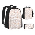 thumbnail image 1 of Disketp Maple Leaves Large Capacity Backpack Lunch Bag Pencil Case Combination 3 Piece Set for Student, 1 of 7