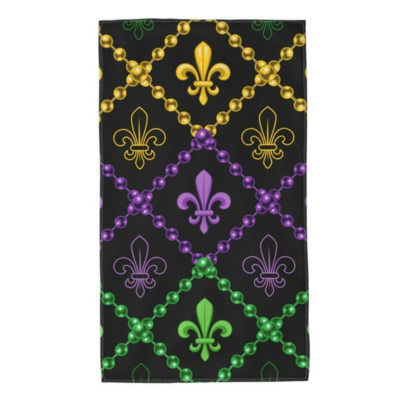 Disketp Mardi Gra Geometric Print Bathroom Towels,Cotton Towel,Soft Towels For Kitchen And Bath