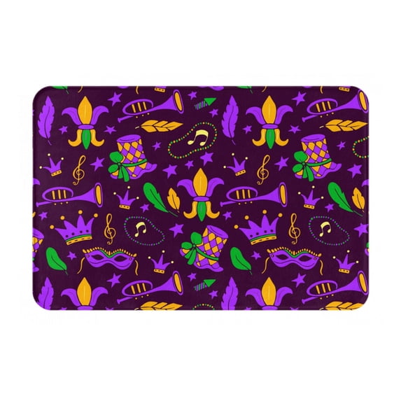 Disketp Mardi Gra2 Mat For Front Door Outside - Doormat Outdoor Entrance - Welcome Mats Outdoor,Outside Entry And Outdoor Entrance 16''X24''