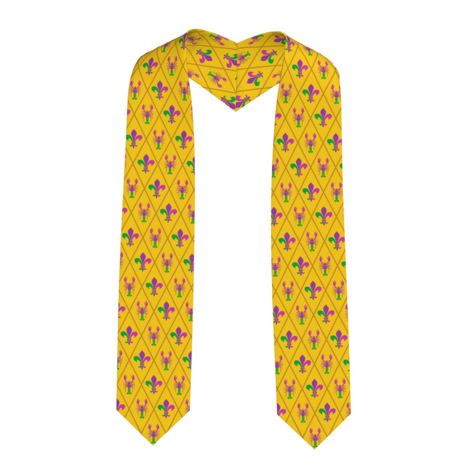 Disketp Mardi Gras Crayfish and Fleur de lis Graduation Stole Class of ...