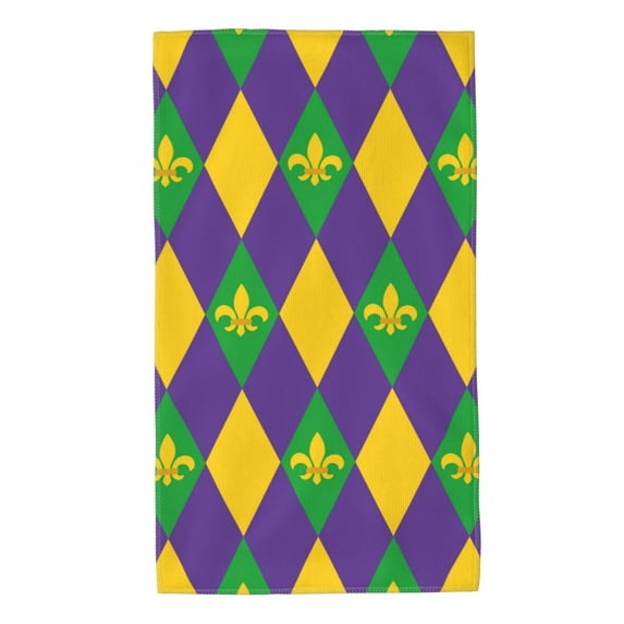 Disketp Mardi Gras Print Bathroom Towels,Cotton Towel,Soft Towels For Kitchen And Bath