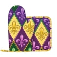 thumbnail image 1 of Disketp Mardi Gras4 Oven Mitts And Potholders Bbq Gloves-Oven Mitts And Pot Holders With Recycled Infill Silicone Non-Slip Cooking Gloves For Cooking Baking Grilling, 1 of 9