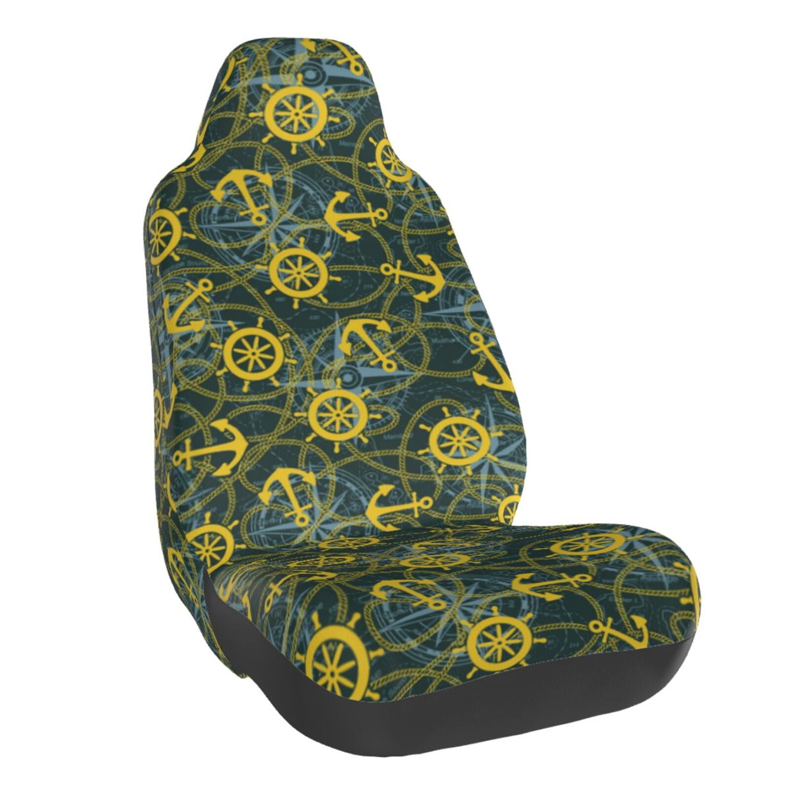Disketp Marine Anchors And Compass Car Seat Covers Universal Front Seat
