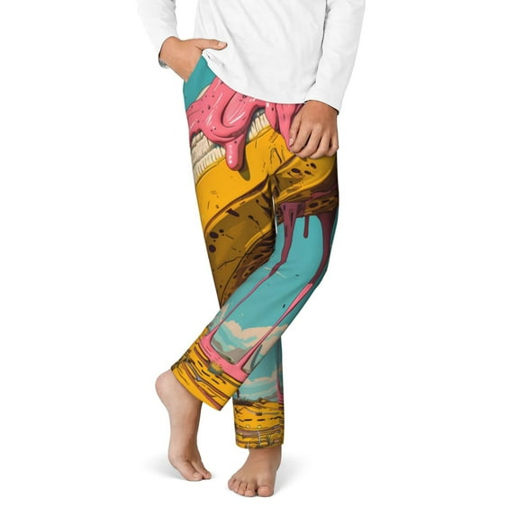 Disketp Melting Banana Fantasy for Teenagers' Pajama Pants ,Lounge Pants Teen joggers Ideal for Home, School, or Sports-Large