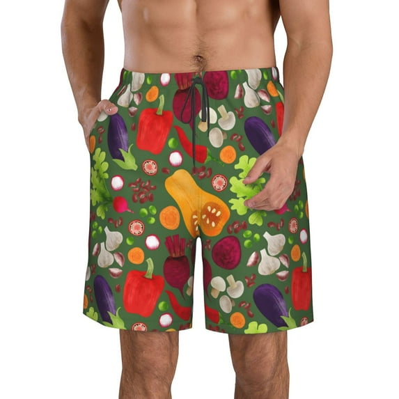Disketp Men'S Swim Trunks Hawaiian Breathable Surf Beach Swimsuits Mesh Lining Beach Shorts With Pockets-Begetable
