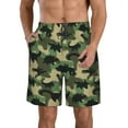 thumbnail image 1 of Disketp Men'S Swim Trunks Hawaiian Breathable Surf Beach Swimsuits Mesh Lining Beach Shorts With Pockets-Black Dinosaur, 1 of 9