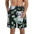 thumbnail image 1 of Disketp Men'S Swim Trunks Hawaiian Breathable Surf Beach Swimsuits Mesh Lining Beach Shorts With Pockets-Cartoon Koala Bear, 1 of 9