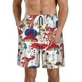 thumbnail image 1 of Disketp Men'S Swim Trunks Hawaiian Breathable Surf Beach Swimsuits Mesh Lining Beach Shorts With Pockets-Colorful Mushrooms, 1 of 9