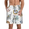 thumbnail image 1 of Disketp Men'S Swim Trunks Hawaiian Breathable Surf Beach Swimsuits Mesh Lining Beach Shorts With Pockets-Cute Colorful Animal, 1 of 9