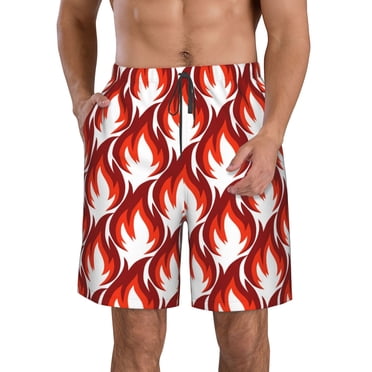 Men's 2-Pocket Swim Trunks With Drawstring & Mesh Lining - Quick-Dry Polyester Shorts For Beach, Surf, Pool