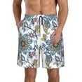 thumbnail image 1 of Disketp Men'S Swim Trunks Hawaiian Breathable Surf Beach Swimsuits Mesh Lining Beach Shorts With Pockets-Flowers And Butterflies, 1 of 9