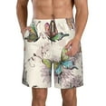 thumbnail image 1 of Disketp Men'S Swim Trunks Hawaiian Breathable Surf Beach Swimsuits Mesh Lining Beach Shorts With Pockets-Flying Butterflies, 1 of 9