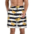 thumbnail image 1 of Disketp Men'S Swim Trunks Hawaiian Breathable Surf Beach Swimsuits Mesh Lining Beach Shorts With Pockets-Gold Flamingo, 1 of 9
