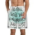 thumbnail image 1 of Disketp Men'S Swim Trunks Hawaiian Breathable Surf Beach Swimsuits Mesh Lining Beach Shorts With Pockets-Not All Who Wander Are Lost1, 1 of 9