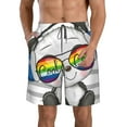 thumbnail image 1 of Disketp Men'S Swim Trunks Hawaiian Breathable Surf Beach Swimsuits Mesh Lining Beach Shorts With Pockets-Panda With Sun Glasses, 1 of 9