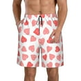 thumbnail image 1 of Disketp Men'S Swim Trunks Hawaiian Breathable Surf Beach Swimsuits Mesh Lining Beach Shorts With Pockets-Pink Hearts1, 1 of 9
