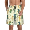 thumbnail image 1 of Disketp Men'S Swim Trunks Hawaiian Breathable Surf Beach Swimsuits Mesh Lining Beach Shorts With Pockets-Seahorse, 1 of 9
