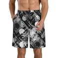thumbnail image 1 of Disketp Men'S Swim Trunks Hawaiian Breathable Surf Beach Swimsuits Mesh Lining Beach Shorts With Pockets-Seamless Pattern With Skulls, 1 of 9