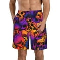thumbnail image 1 of Disketp Men'S Swim Trunks Hawaiian Breathable Surf Beach Swimsuits Mesh Lining Beach Shorts With Pockets-Skull, 1 of 9