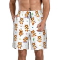 thumbnail image 1 of Disketp Men'S Swim Trunks Hawaiian Breathable Surf Beach Swimsuits Mesh Lining Beach Shorts With Pockets-Tigers Go In For Sports, 1 of 9