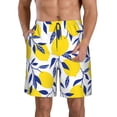 thumbnail image 1 of Disketp Men'S Swim Trunks Hawaiian Breathable Surf Beach Swimsuits Mesh Lining Beach Shorts With Pockets-Tropical Lemon, 1 of 9