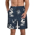 thumbnail image 1 of Disketp Men'S Swim Trunks Hawaiian Breathable Surf Beach Swimsuits Mesh Lining Beach Shorts With Pockets-Vintage Marine, 1 of 9