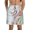 thumbnail image 1 of Disketp Men'S Swim Trunks Hawaiian Breathable Surf Beach Swimsuits Mesh Lining Beach Shorts With Pockets-Vintage Rose, 1 of 9