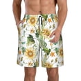 thumbnail image 1 of Disketp Men'S Swim Trunks Hawaiian Breathable Surf Beach Swimsuits Mesh Lining Beach Shorts With Pockets-Watercolor Bright Sunflowers, 1 of 9