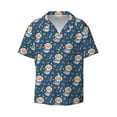 thumbnail image 1 of Disketp Men's Hawaiian Astronaut Corgi Dog Print Shirts Button Down Holiday Beach Shirts-Large, 1 of 7