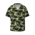 thumbnail image 1 of Disketp Men's Hawaiian Black Dinosaur Print Shirts Button Down Holiday Beach Shirts-Small, 1 of 7