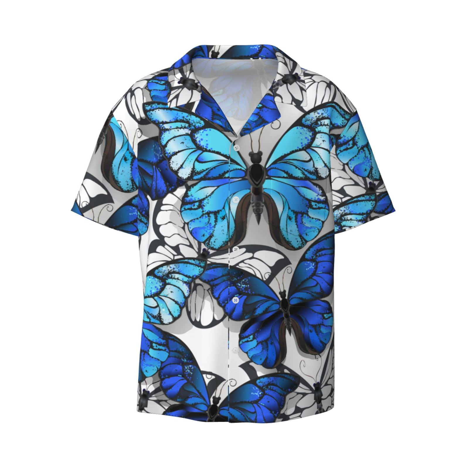 Techwear Blue Butterfly Shirt