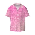 thumbnail image 1 of Disketp Men's Hawaiian Breast Cancer Pink Ribbons Awareness Print Shirts Button Down Holiday Beach Shirts-Small, 1 of 7