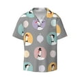 thumbnail image 1 of Disketp Men's Hawaiian Cute Geese Print Shirts Button Down Holiday Beach Shirts-Large, 1 of 1