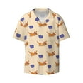 thumbnail image 1 of Disketp Men's Hawaiian Dachshund Print Shirts Button Down Holiday Beach Shirts-XX-Large, 1 of 5