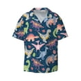 thumbnail image 1 of Disketp Men's Hawaiian Dinosaur Print Shirts Button Down Holiday Beach Shirts-3X-Large, 1 of 5