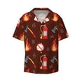 thumbnail image 1 of Disketp Men's Hawaiian Fire Extinguisher Print Shirts Button Down Holiday Beach Shirts-4X-Large, 1 of 7