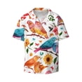 thumbnail image 1 of Disketp Men's Hawaiian Flowers Birds And Butterflies Print Shirts Button Down Holiday Beach Shirts-XX-Large, 1 of 7